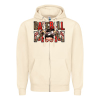 Sandshell baseball mom messy bun Zipper Hoodie - Zillion Design Studio