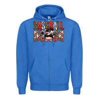 True Royal baseball mom messy bun Zipper Hoodie - Zillion Design Studio
