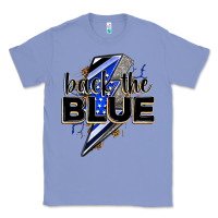 Colony Blue back the blue with lightning bolt Classic Tee - Zillion Design Studio