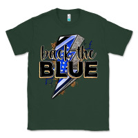 Sports Green back the blue with lightning bolt Classic Tee - Zillion Design Studio