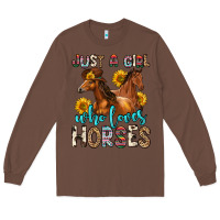 Chestnut just a girl who loves horses Long Sleeve Tee - Zillion Design Studio