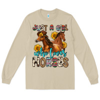 Mushroom just a girl who loves horses Long Sleeve Tee - Zillion Design Studio
