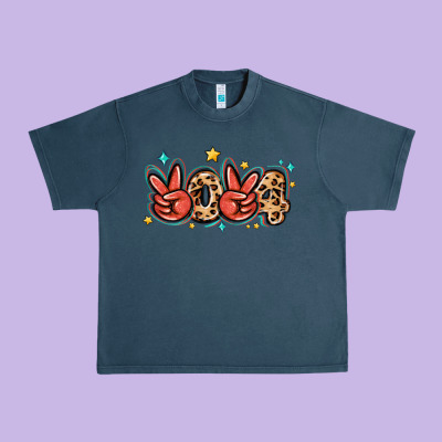 Urban Heavy Tee 2024 stars and leopard