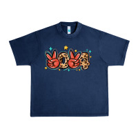 Navy 2024 stars and leopard Urban Heavy Tee - MaliasSmallBusiness