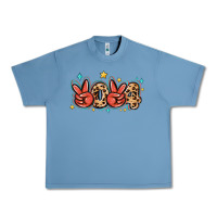 Pebble Blue 2024 stars and leopard Urban Heavy Tee - MaliasSmallBusiness