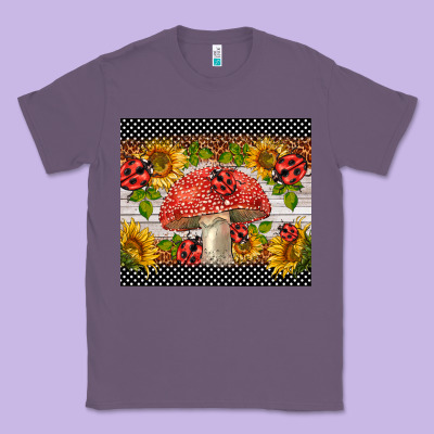 Ladybug Mushrooms Classic Tee Designed By Barkaloodesign