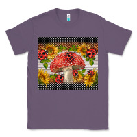 Lavender ladybug mushrooms Classic Tee - BarkalooDesign