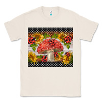Natural ladybug mushrooms Classic Tee - BarkalooDesign