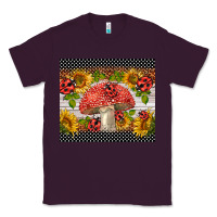 Plum ladybug mushrooms Classic Tee - BarkalooDesign