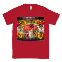 Red ladybug mushrooms Classic Tee - BarkalooDesign