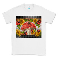 White ladybug mushrooms Classic Tee - BarkalooDesign
