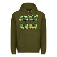 Army Green patricks day pencils Premium Hoodie - MaliasSmallBusiness