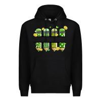 Black patricks day pencils Premium Hoodie - MaliasSmallBusiness