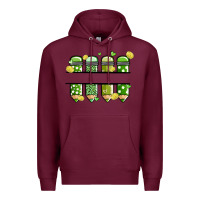 Burgundy patricks day pencils Premium Hoodie - MaliasSmallBusiness