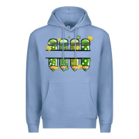 Colony Blue patricks day pencils Premium Hoodie - MaliasSmallBusiness