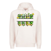 Pale Pink patricks day pencils Premium Hoodie - MaliasSmallBusiness