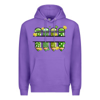 Purple patricks day pencils Premium Hoodie - MaliasSmallBusiness