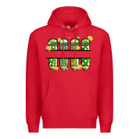 Red patricks day pencils Premium Hoodie - MaliasSmallBusiness
