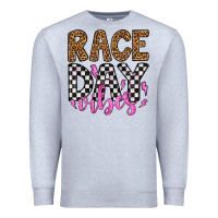 Heather Grey race day vibes Premium Sweatshirt - Artiststas