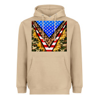 Mushroom american sunflower and camouflage Heavyweight Hoodie - AdoDesignShop