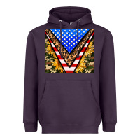 Plum american sunflower and camouflage Heavyweight Hoodie - AdoDesignShop