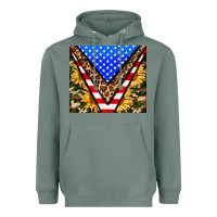 Sage american sunflower and camouflage Heavyweight Hoodie - AdoDesignShop