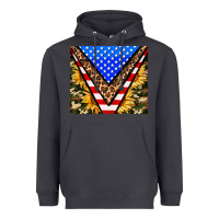 Smoke american sunflower and camouflage Heavyweight Hoodie - AdoDesignShop