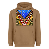 Toasted Coconut american sunflower and camouflage Heavyweight Hoodie - AdoDesignShop