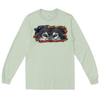 Matcha wolf eyes american flag Long Sleeve Tee - RanaPortraitStore
