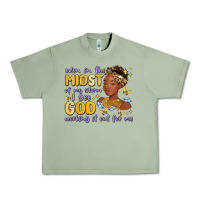 Oil Green even in the midst of my storm i see god working it Urban Heavy Tee - MaliasSmallBusiness