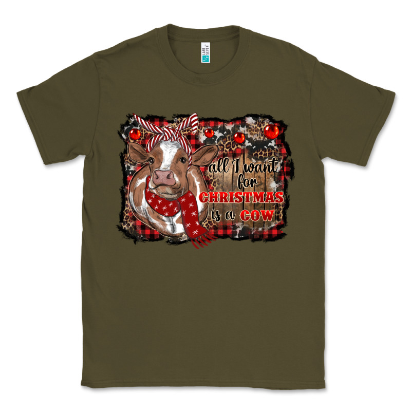 All I Want For Christmas Is A Cow Cowhide Classic Tee by RanaPortraitStore | Teevron
