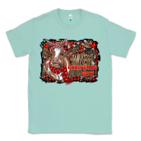 Seafoam all i want for christmas is a cow cowhide Classic Tee - RanaPortraitStore