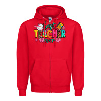 Red best teacher ever Zipper Hoodie - Zillion Design Studio