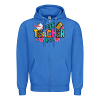 True Royal best teacher ever Zipper Hoodie - Zillion Design Studio