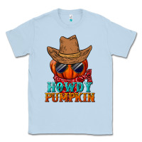 Dusty Blue howdy pumpkin Classic Tee - BundleAndBundleShop