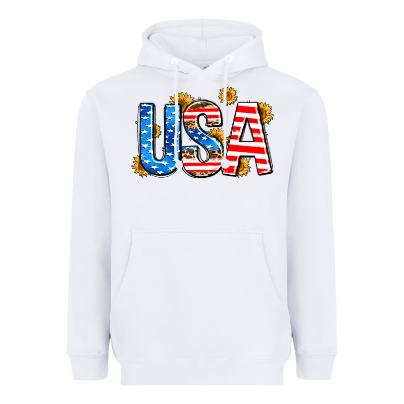 Usa Sunflower Heavyweight Hoodie by AdoDesignShop | Teevron
