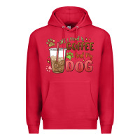 Cardinal all i need is coffee and my dog Premium Hoodie - MaliasSmallBusiness