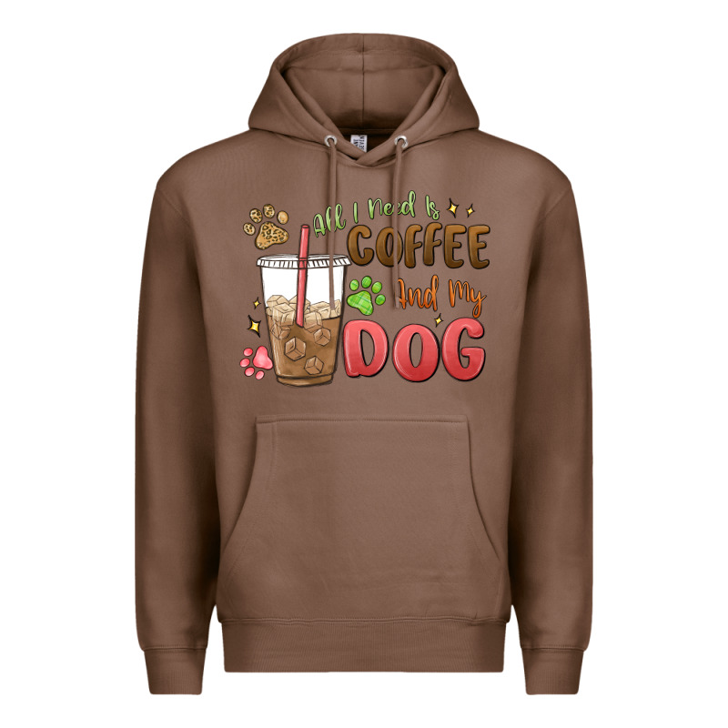 All I Need Is Coffee And My Dog Premium Hoodie by MaliasSmallBusiness | Teevron