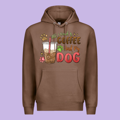 All I Need Is Coffee And My Dog Premium Hoodie Designed By Maliassmallbusiness
