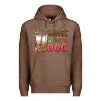 Chestnut all i need is coffee and my dog Premium Hoodie - MaliasSmallBusiness