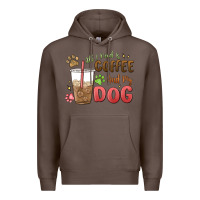 Coffee all i need is coffee and my dog Premium Hoodie - MaliasSmallBusiness