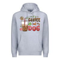 Heather Grey all i need is coffee and my dog Premium Hoodie - MaliasSmallBusiness