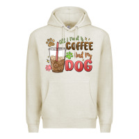 Oatmeal Heather all i need is coffee and my dog Premium Hoodie - MaliasSmallBusiness