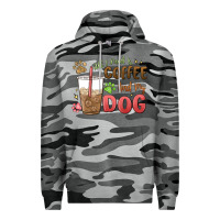 Slate Camo all i need is coffee and my dog Premium Hoodie - MaliasSmallBusiness