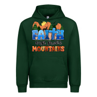 Forest Green faith can move mountains Urban Hoodie - MaliasSmallBusiness