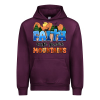 Mauve Wine faith can move mountains Urban Hoodie - MaliasSmallBusiness