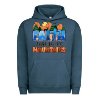 Pigment Midnight Navy faith can move mountains Urban Hoodie - MaliasSmallBusiness