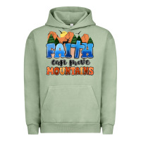 Pigment Oil Green faith can move mountains Urban Hoodie - MaliasSmallBusiness