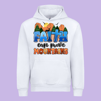 Faith Can Move Mountains Urban Hoodie Designed By Maliassmallbusiness