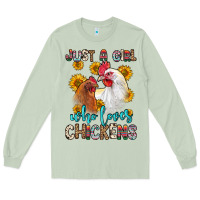 Matcha just a girl who loves chickens Long Sleeve Tee - Zillion Design Studio